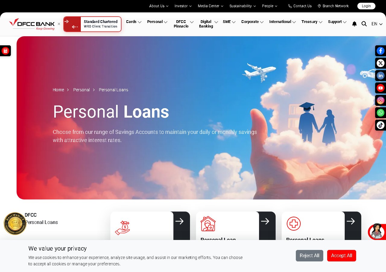 DFCC Bank personal loan Sri Lanka 2026