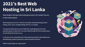 Best Web Hosting in Sri Lanka (2022)