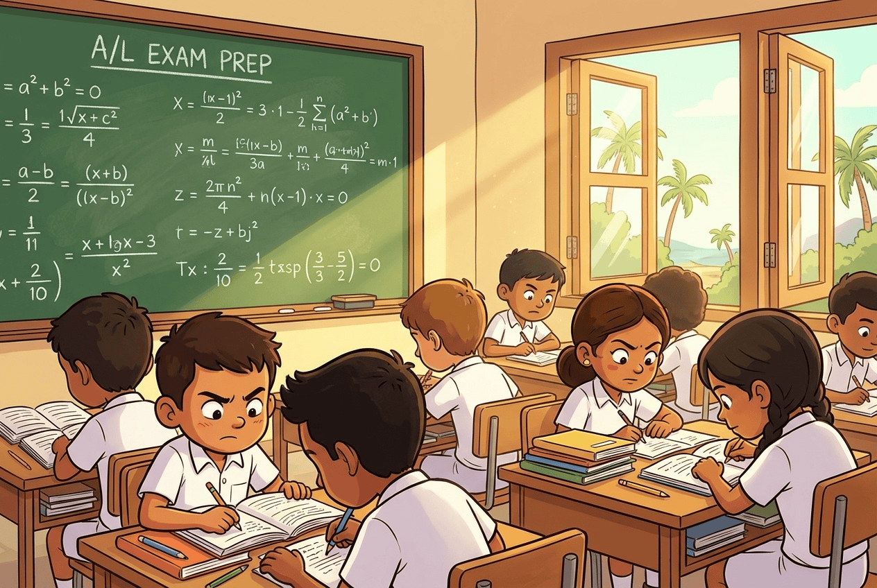 students-prepare-exam A/L Exam Prep