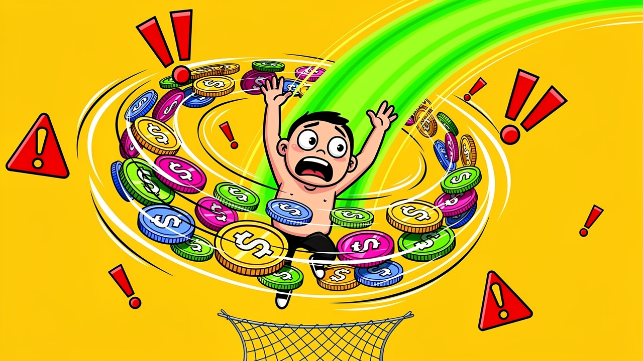 Cartoon warning about loan app debt trap risks Sri Lanka